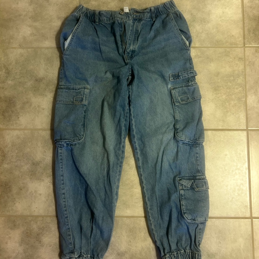 Women’s Blue Cargo Jeans